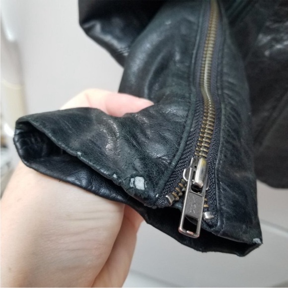 Line The Label Designer Asymmetrical 100% Lambskin Black Leather Jacket XS - Picture 7 of 14